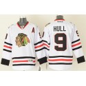 Blackhawks #9 Bobby Hull White Stitched Jersey