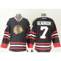 Blackhawks #7 Brent Seabrook Black Stitched Jersey
