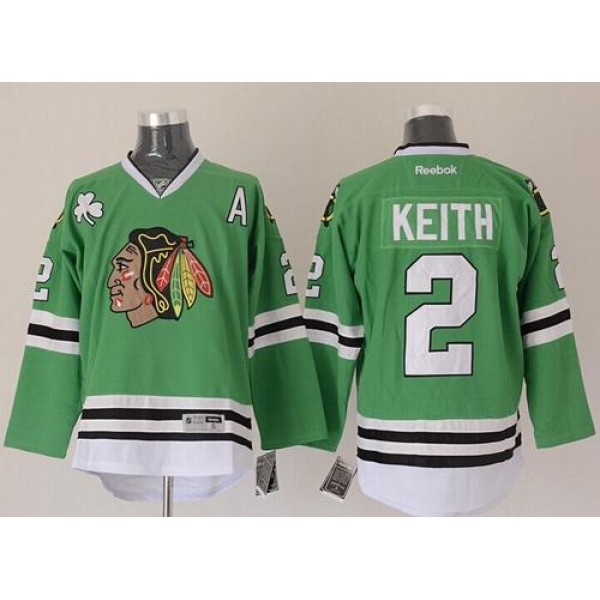 Blackhawks #2 Duncan Keith Green Stitched Jersey