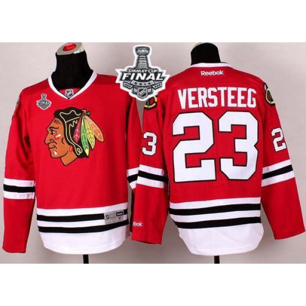 Blackhawks #23 Kris Versteeg Red 2015 Stanley Cup Stitched Jersey