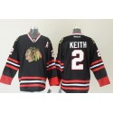 Blackhawks #2 Duncan Keith Black Stitched Jersey