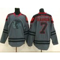 Blackhawks #7 Brent Seabrook Charcoal Cross Check Fashion Stitched Jersey