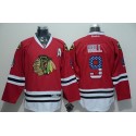 Blackhawks #9 Bobby Hull Red USA Flag Fashion Stitched Jersey