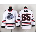 Blackhawks #65 Andrew Shaw White(White Skull) Stitched Jersey