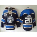 Blue Jackets #20 Brandon Saad Navy Blue Sawyer Hooded Sweatshirt Stitched Jersey