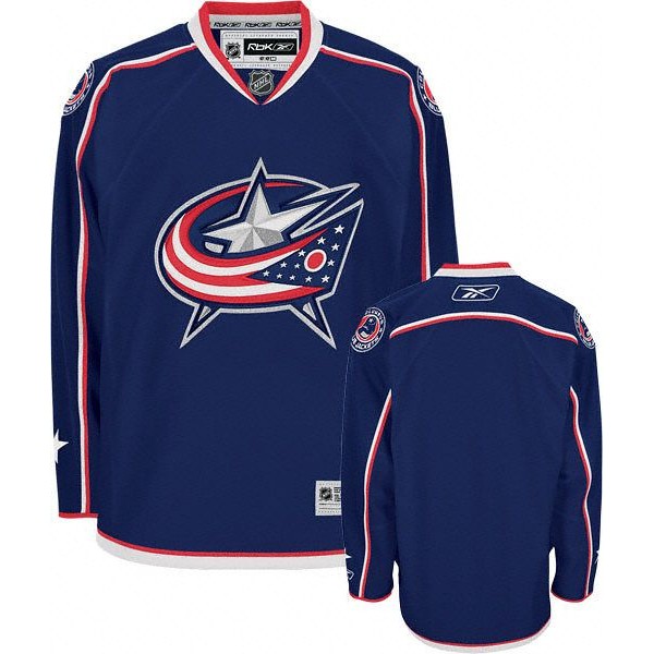 Blue Jackets Blank Stitched Blue Jersey
