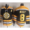 Bruins #8 Cam Neely Black Yellow CCM Throwback New Stitched Jersey