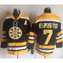 Bruins #7 Phil Esposito Black Yellow CCM Throwback New Stitched Jersey