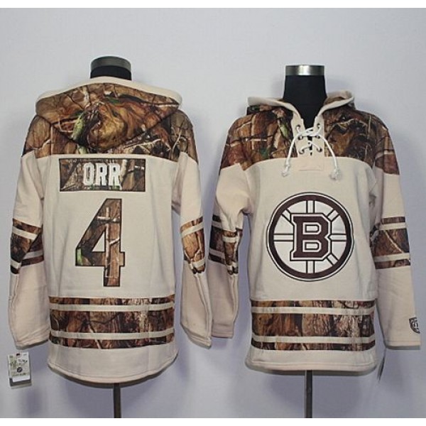 Bruins #4 Bobby Orr Cream Camo Stitched Jersey
