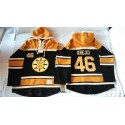 Bruins #46 David Krejci Black Sawyer Hooded Sweatshirt Stitched Jersey
