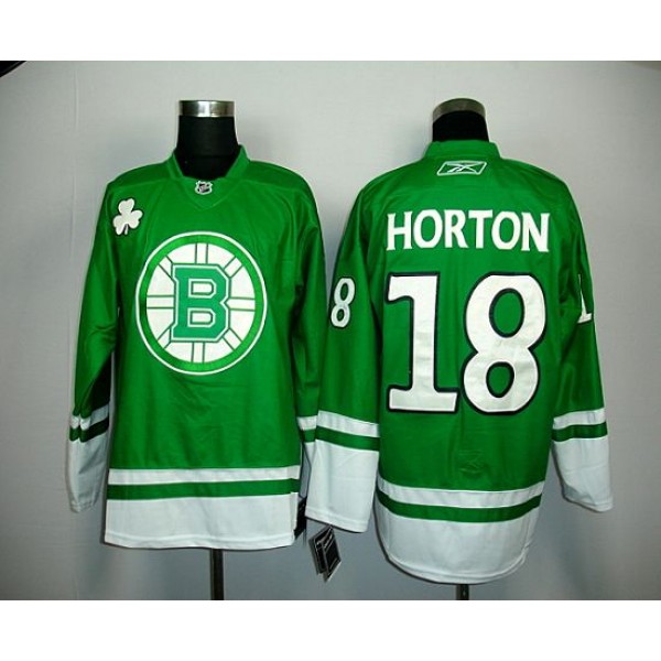 Bruins Chris Horton #18 Green St. Patty's Day Stitched Jersey