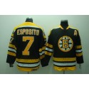 Bruins #7 Phil Esposito Stitched Black CCM Throwback Jersey