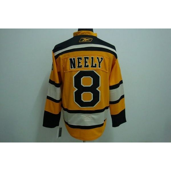 Bruins #8 Cam Neely Stitched Winter Classic Yellow Jersey