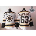 Bruins Stanley Cup Finals Patch #63 Brad Marchand White Stitched Jersey