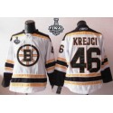 Bruins Stanley Cup Finals Patch #46 David Krejci White Stitched Jersey