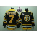 Bruins Stanley Cup Finals Patch #7 Phil Esposito Stitched Black CCM Throwback Jersey