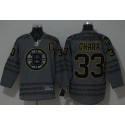 Bruins #33 Zdeno Chara Charcoal Cross Check Fashion Stitched Jersey