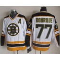 Bruins #77 Ray Bourque White Black CCM Throwback Stitched Jersey