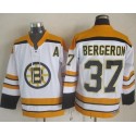 Bruins #37 Patrice Bergeron White CCM Throwback Stitched Jersey