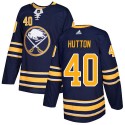 Buffalo Sabres #40 Carter Hutton Navy Stitched Jersey