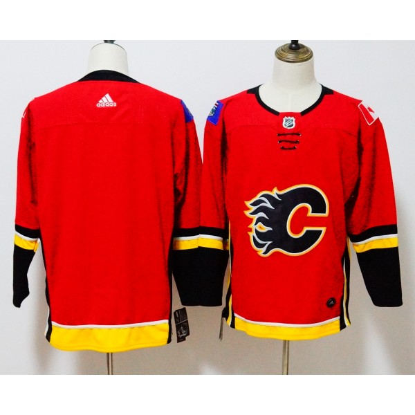 Calgary Flames Red Stitched Adidas Jersey