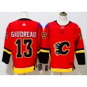 Calgary Flames #13 Johnny Gaudreau Red Stitched Adidas Jersey
