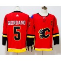 Calgary Flames #5 Mark Giordano Red Stitched Adidas Jersey