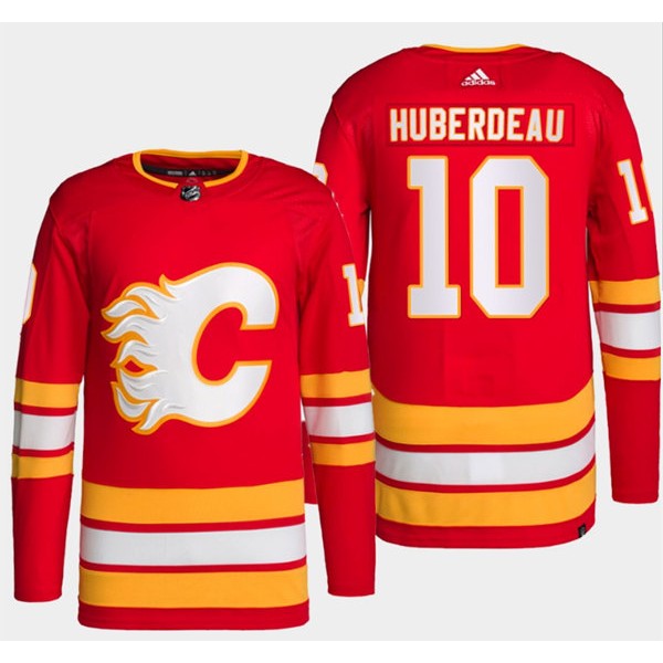 Calgary Flames #10 Jonathan Huberdeau Red Stitched Jersey