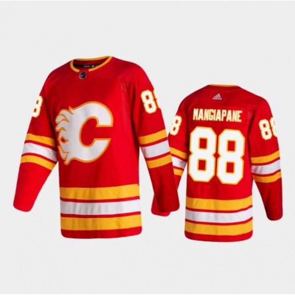 Calgary Flames #88 Andrew Mangiapane Red Stitched Jersey
