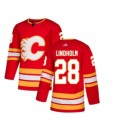 Calgary Flames #28 Elias Lindholm Red Stitched Jersey