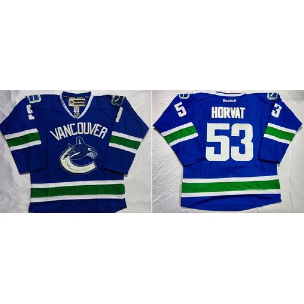 Canucks #53 Bo Horvat Blue Home Stitched Jersey