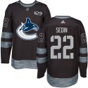 Canucks #22 Daniel Sedin Black 1917-2017 100th Anniversary Stitched Jersey
