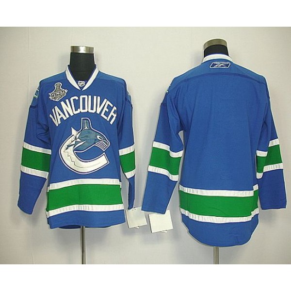 Canucks 2011 Stanley Cup Finals Blank Blue Stitched Jersey