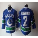 Canucks #2 Hamhuis Blue Stitched Jersey