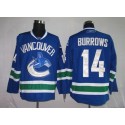Canucks #14 Alexandre Burrows Stitched Blue Jersey