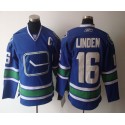 Canucks #16 Trevor Linden Blue Third Stitched Jersey