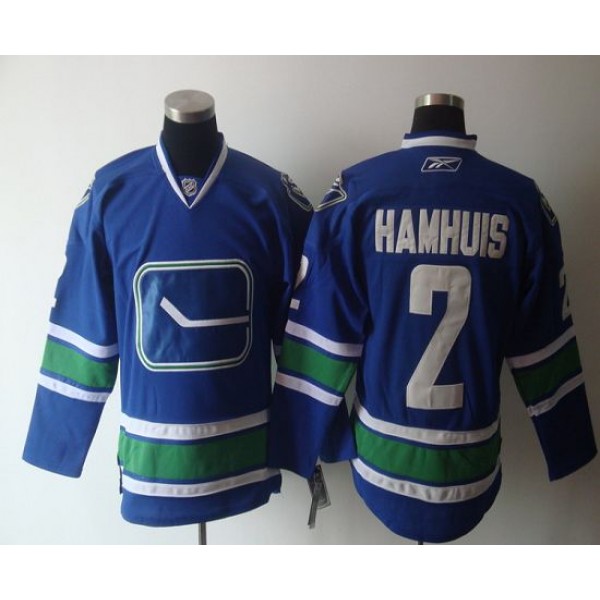 Canucks #2 Hamhuis Blue Third Stitched Jersey