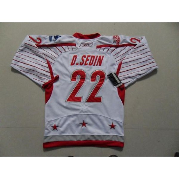 Canucks #22 D.Sedin 2011 All Star Stitched White Jersey