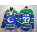 Canucks #33 Henrik Sedin Blue Sawyer Hooded Sweatshirt Stitched Jersey