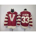Canucks #33 Henrik Sedin Red Stitched Jersey