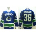 Canucks #36 Jannik Hansen Blue Stitched Jersey