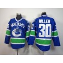 Canucks #30 Ryan Miller Blue Stitched Jersey