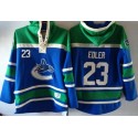 Canucks #23 Alexander Edler Blue Sawyer Hooded Sweatshirt Stitched Jersey