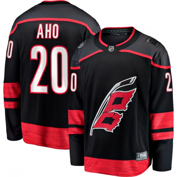 Carolina Hurricanes #20 Sebastian Aho Black Stitched Jersey