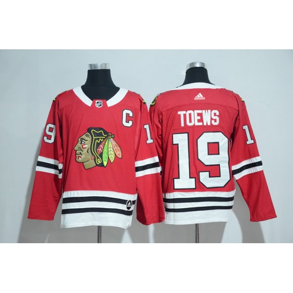 Chicago Blackhawks #19 Jonathan Toews Red Adidas Stitched Jersey