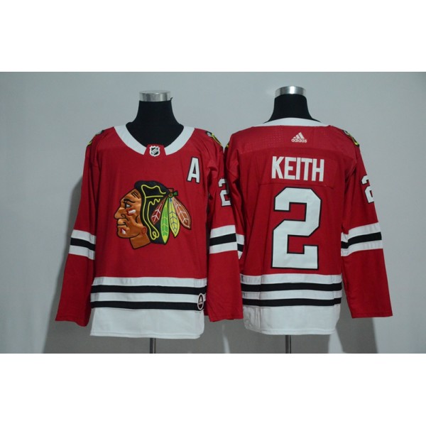 Chicago Blackhawks #2 Duncan Keith Red Adidas Stitched Jersey