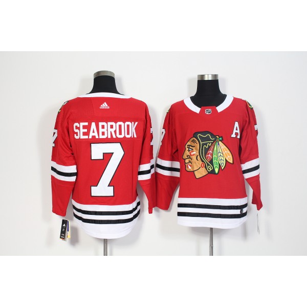 Chicago Blackhawks #7 Brent Seabrook Red Stitched Adidas Jersey