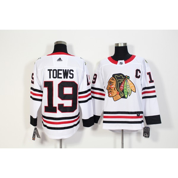 Chicago Blackhawks #19 Jonathan Toews White Stitched Adidas Jersey