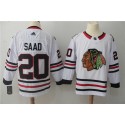 Chicago Blackhawks #20 Brandon Saad White Stitched Adidas Jersey