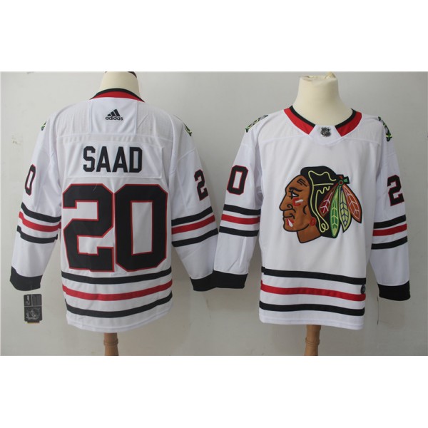 Chicago Blackhawks #20 Brandon Saad White Stitched Adidas Jersey